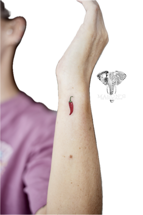 Color Chilli Tattoo Design