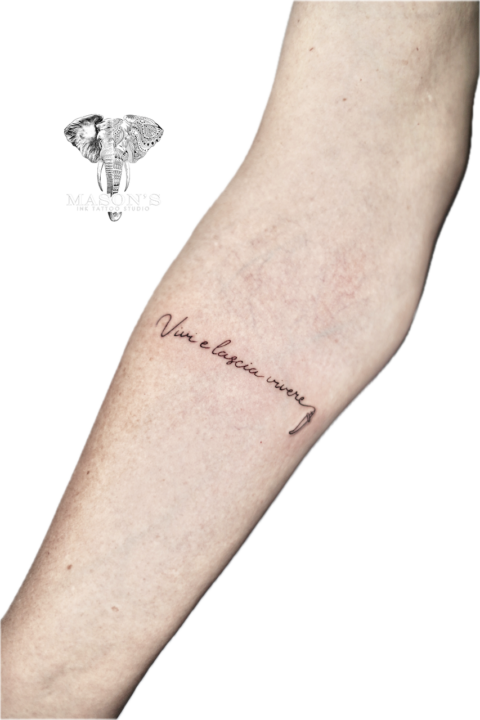 Fine Line Script Tattoo Design
