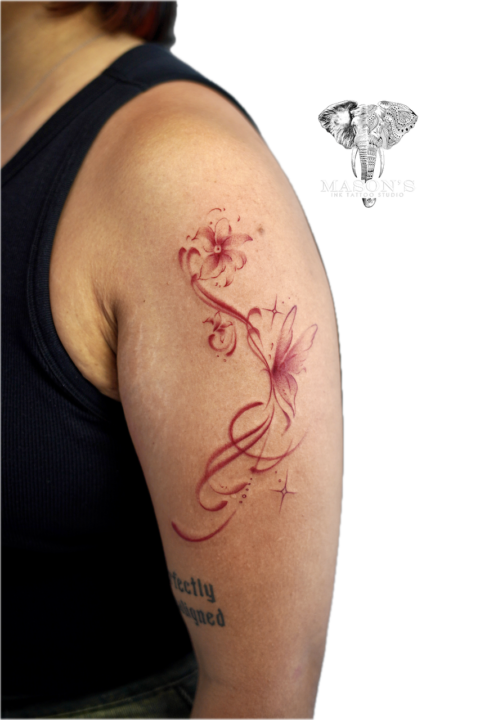 Ornamental Butterfly Tattoo Design