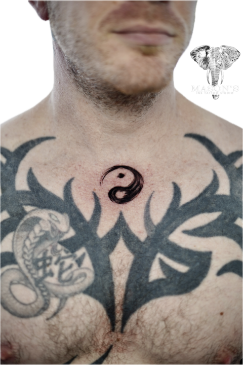 Abstract Yin Yang Tattoo Design