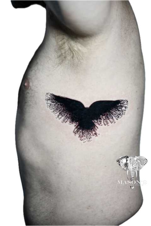 Blackwork Eagle Tattoo Design