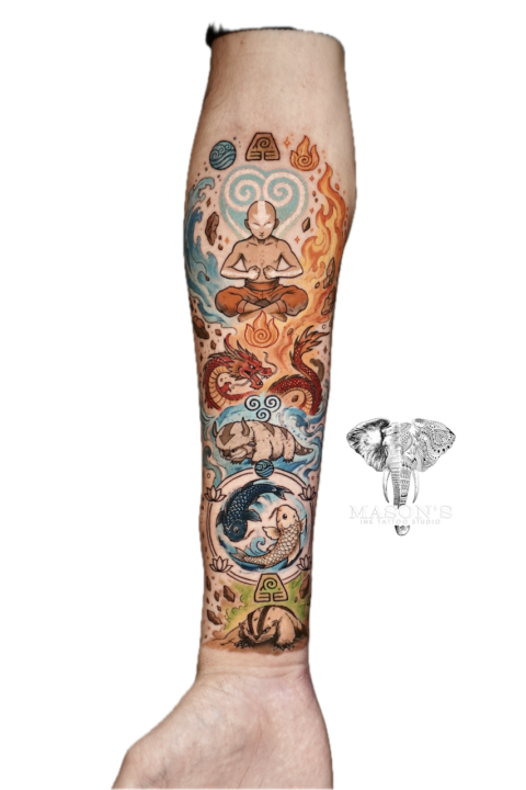 Color Avatar Inspired Tattoo Design