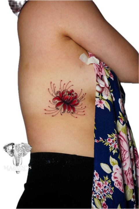 Color Floral Tattoo Design