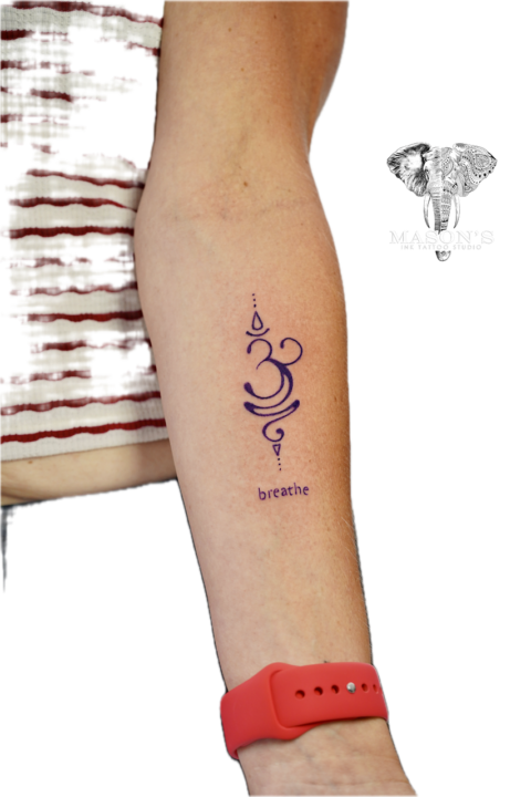 Color Om Symbol Tattoo Design
