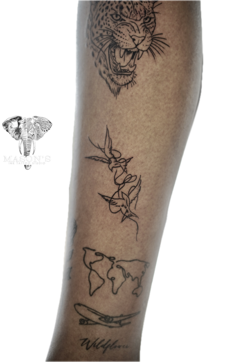 Fine Line Bird Tattoo