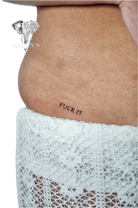 Fine Line Script Tattoo
