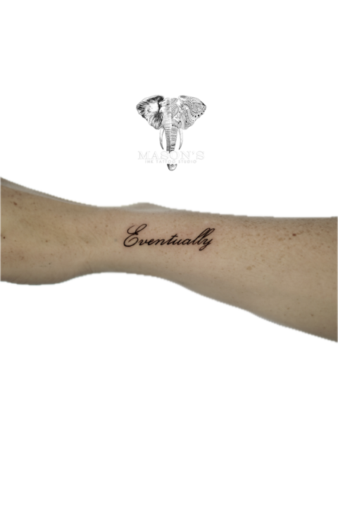 Fine Line Script Tattoo Design