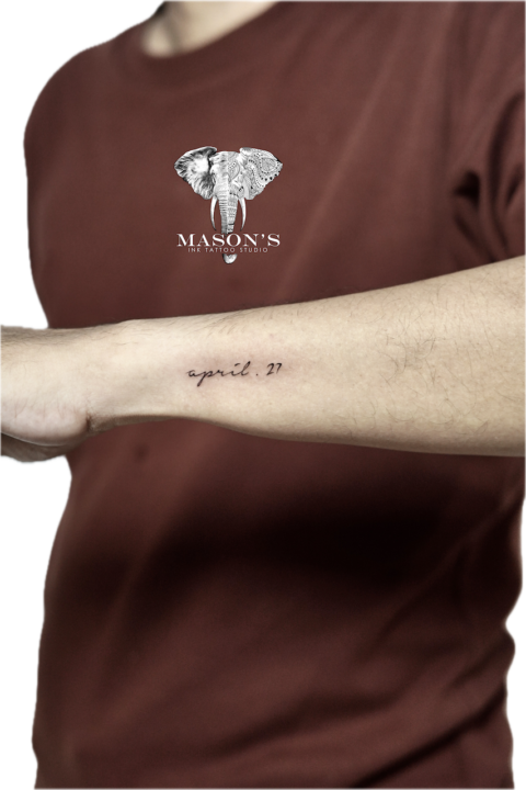 Fine Line Script Tattoo Design