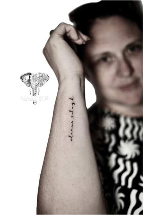 Fine Line Script Tattoo Design