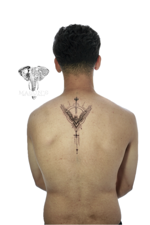 Geometric Eagle Tattoo Design