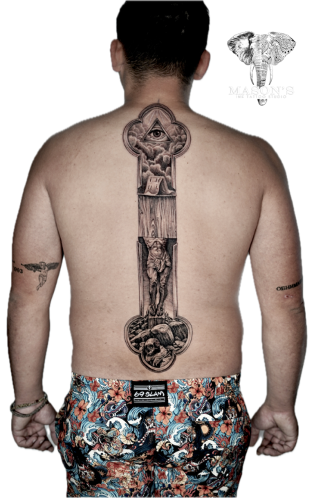 Intricate Custom God Realism Tattoo Design