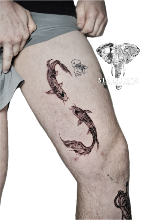 Realism Koi Fish Tattoo by Mason’s Ink