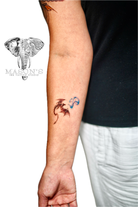 Color Dragon Tattoo Design