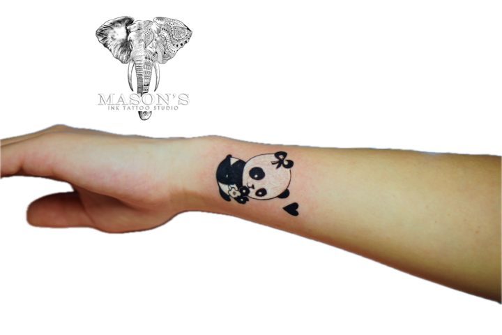 Color Panda Tattoo Design
