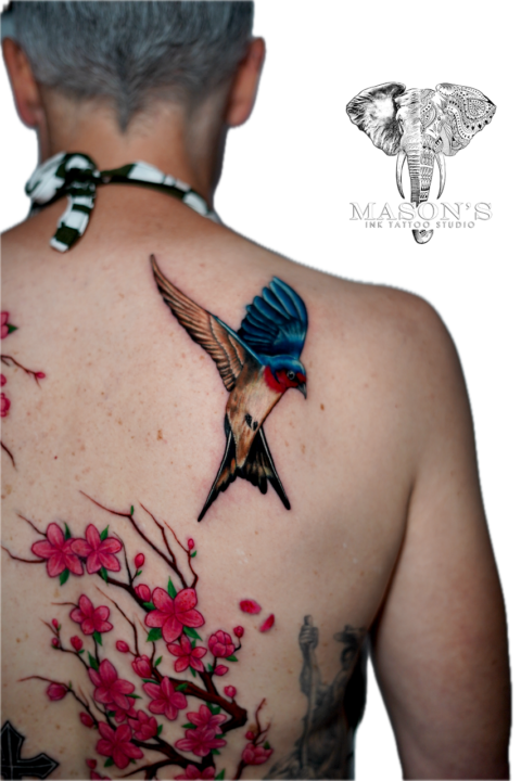 Color Realism Bird Tattoo Design