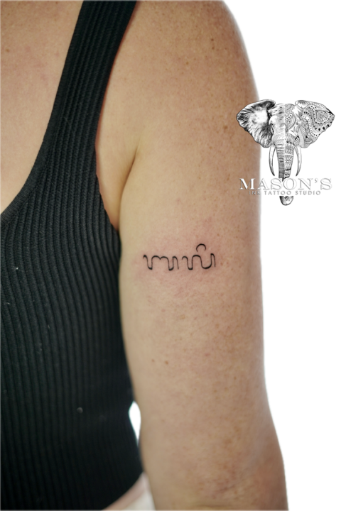 Fine Line Aksara Script Tattoo Design 2
