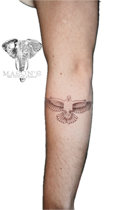 Fine Line Eagle Tattoo Design