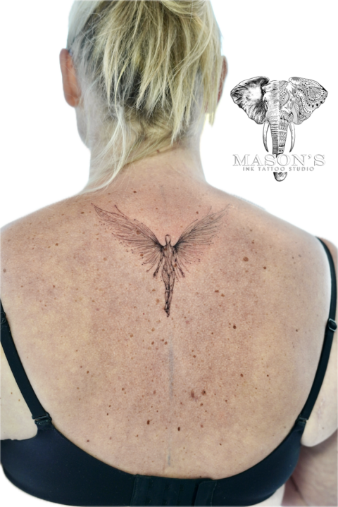 Fine Line Fairy Tattoo Design