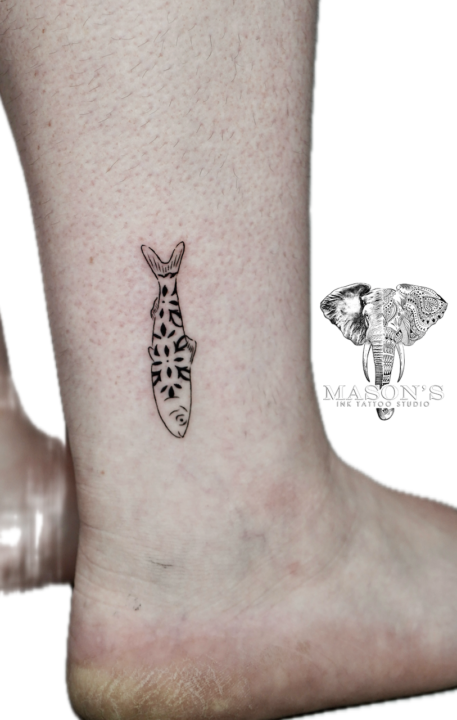 Fine Line Fish Tattoo Design