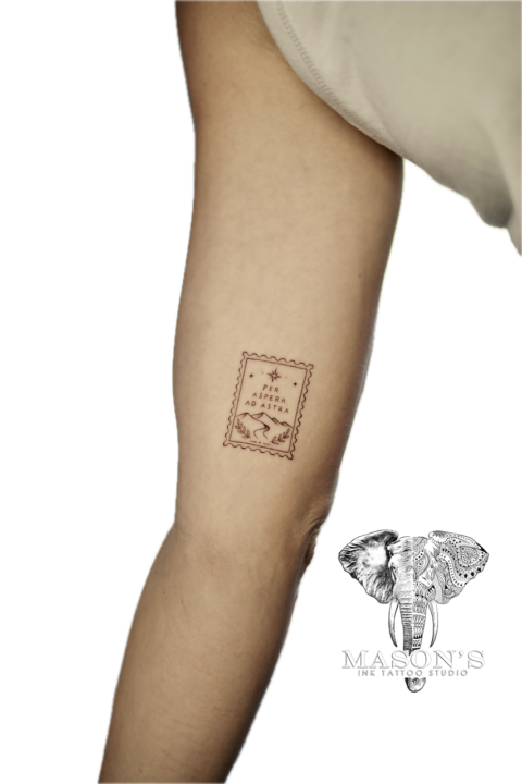Fine Line Frame Tattoo Design