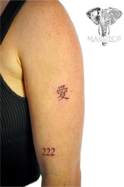 Fine Line Japanese Script Tattoo Design