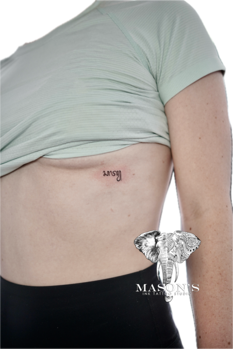 Fine Line Aksara Script Tattoo Design
