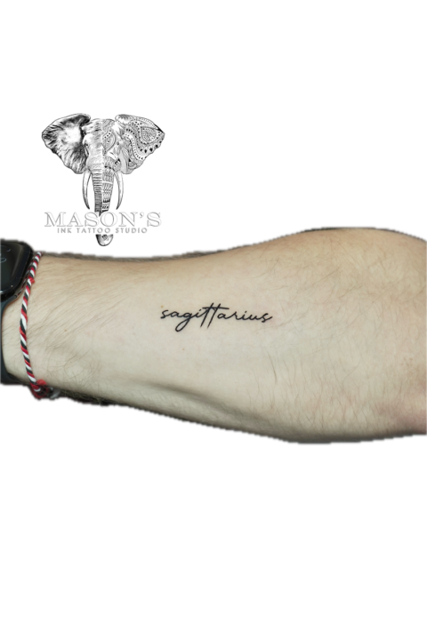 Fine Line Script Tattoo Design