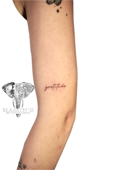 Fine Line Script Tattoo Design