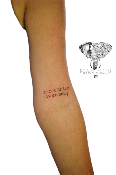 Fine Line Script Tattoo Design