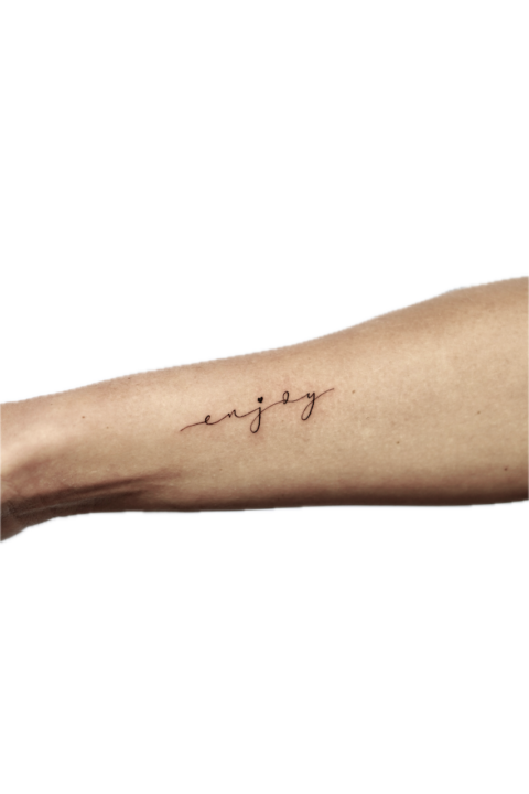 Fine Line Script Tattoo Design