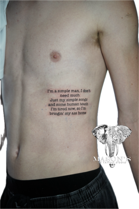 Fine Line Script Tattoo Design