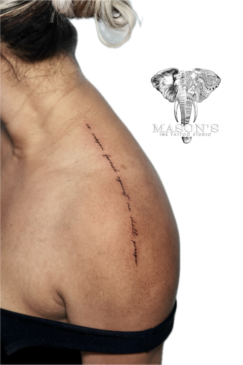 Fine Line Script Tattoo Design