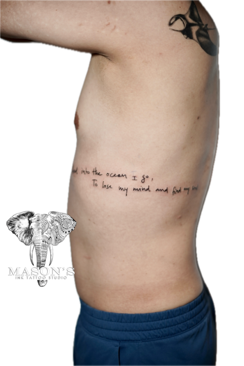 Fine Line Script Tattoo Design