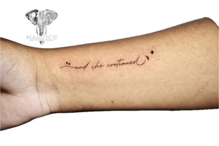 Fine Line Script Tattoo Design