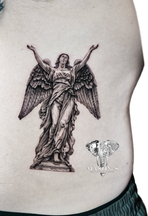 Realism Woman Statue Tattoo Design