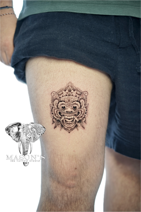Traditional Barong Tattoo Design