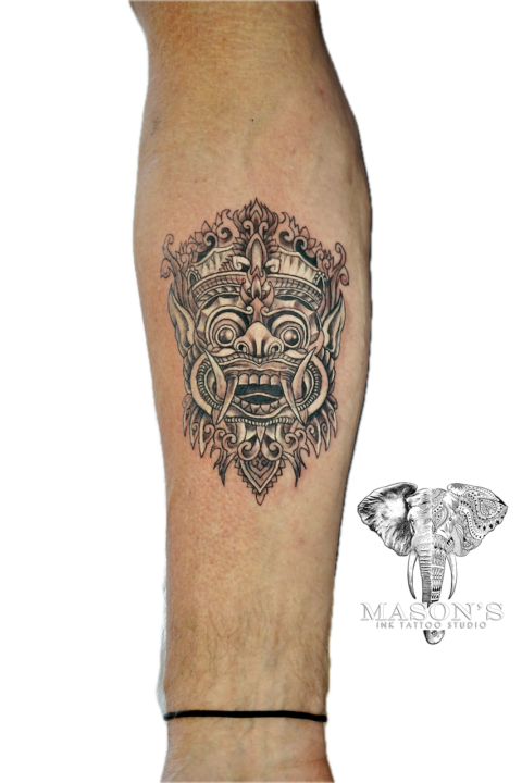 Traditional Barong Tattoo Design