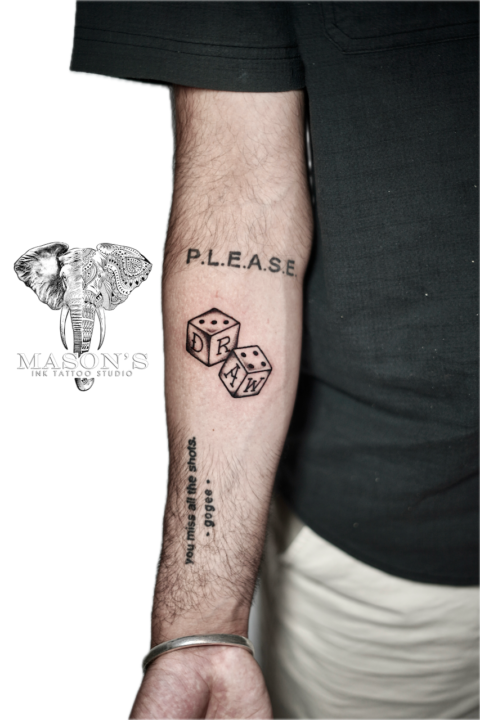 Traditional Dice Tattoo Design