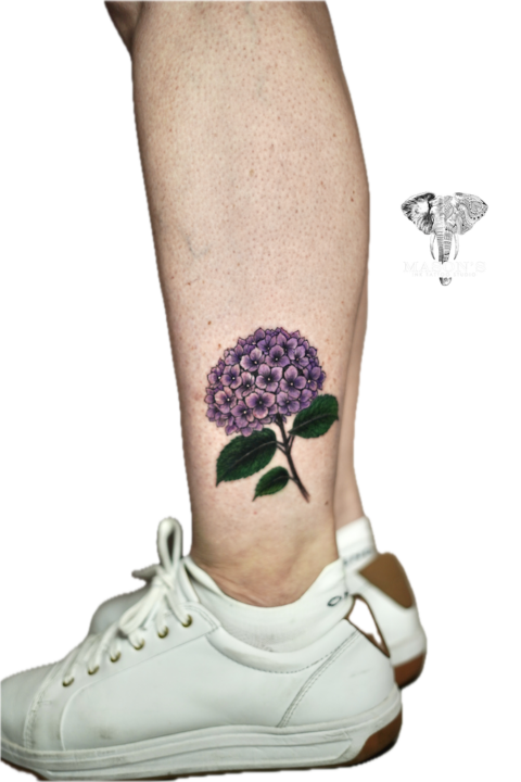 Color Floral Tattoo Design