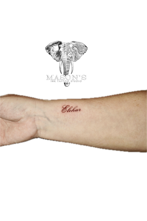 Fine Line Script Tattoo Design